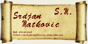 Srđan Matković vizit kartica